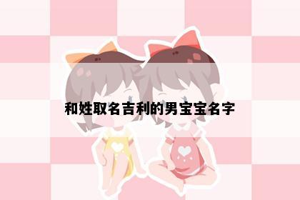 和姓取名吉利的男宝宝名字