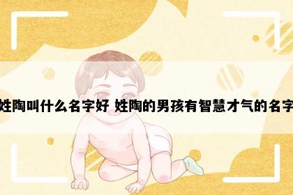 姓陶叫什么名字好 姓陶的男孩有智慧才气的名字