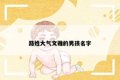 路姓大气文雅的男孩名字