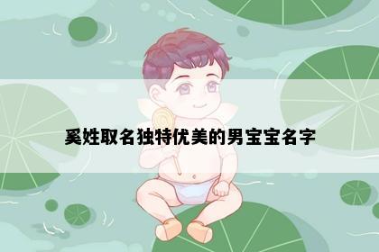 奚姓取名独特优美的男宝宝名字